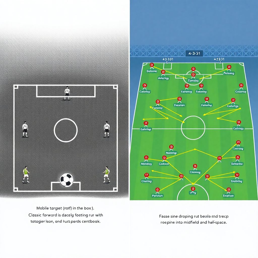 История изменений позиций нападающих в эволюции футбола