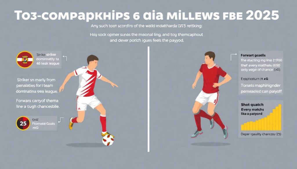 Лучшие нападающие мира 2025: обзор лидеров гонки бомбардиров - иллюстрация