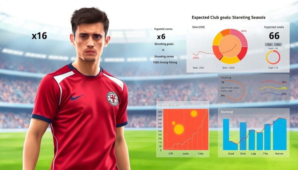 Сравнение клубных нападающих по голевым шансам и эффективной зоне - иллюстрация