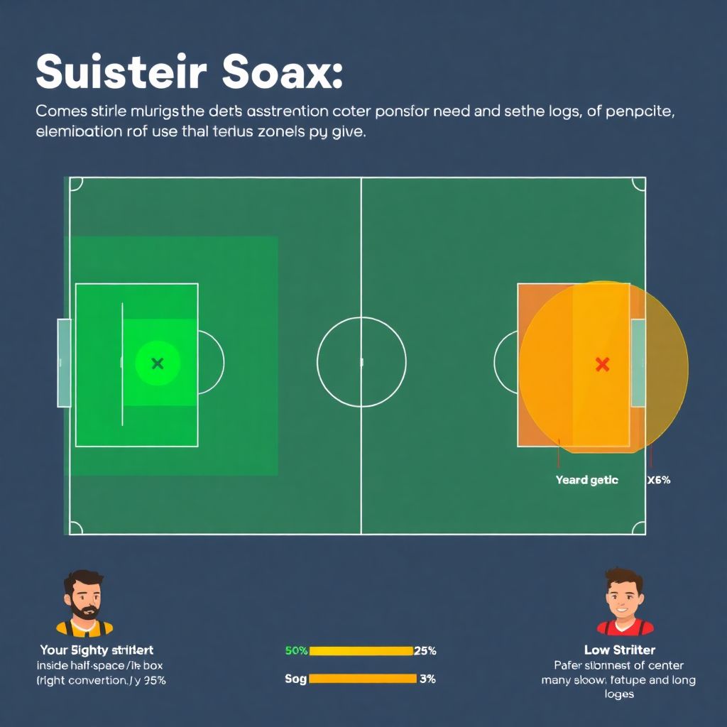 Сравнение клубных нападающих: голевые шансы и эффективная зона в атаке