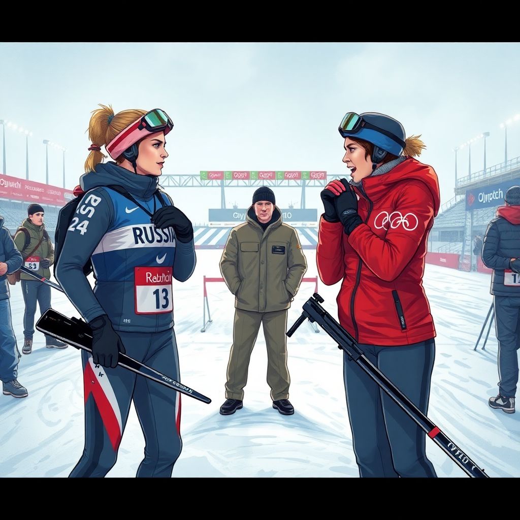 Конфликт в биатлоне: Елена Кручинкина против Динары Смольской в Раубичах